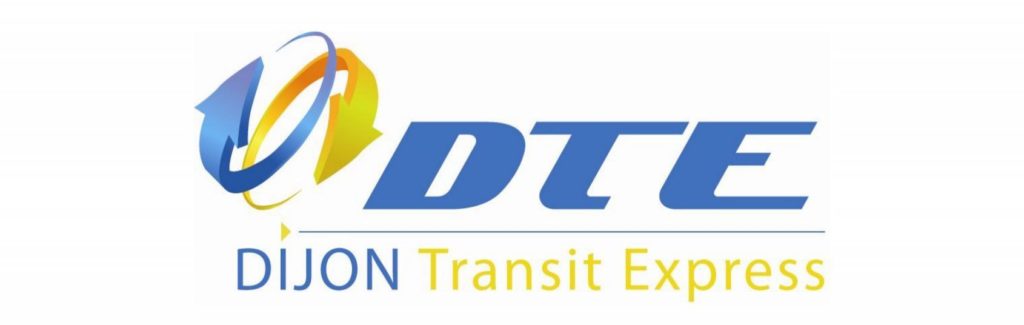 Logo von DTE Dijon Transit Express, Logistikpartner der CHARPIOT-Gruppe für Transport und Distribution